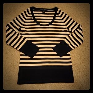 Banana Republic Striped Scoop Stretchy Sweater